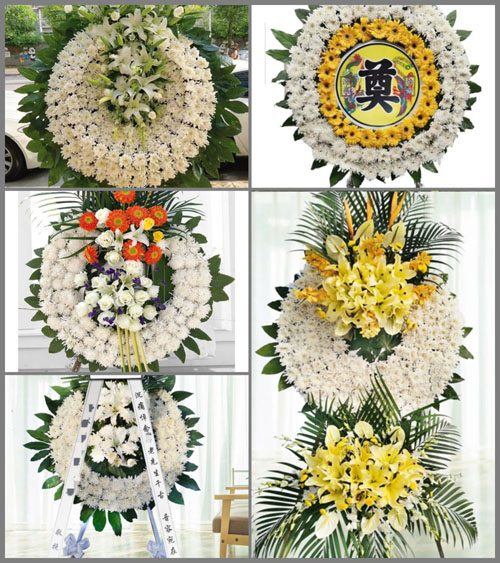四川成都彭州市桂花镇三圣村花圈速递