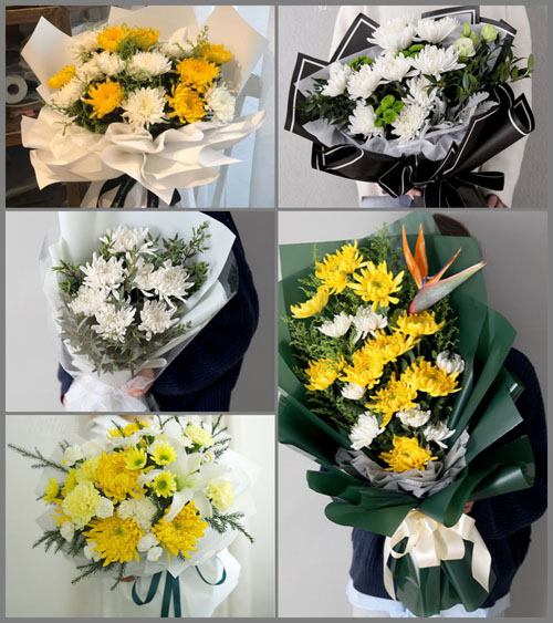 四川成都彭州市桂花镇三圣村白事花束代送